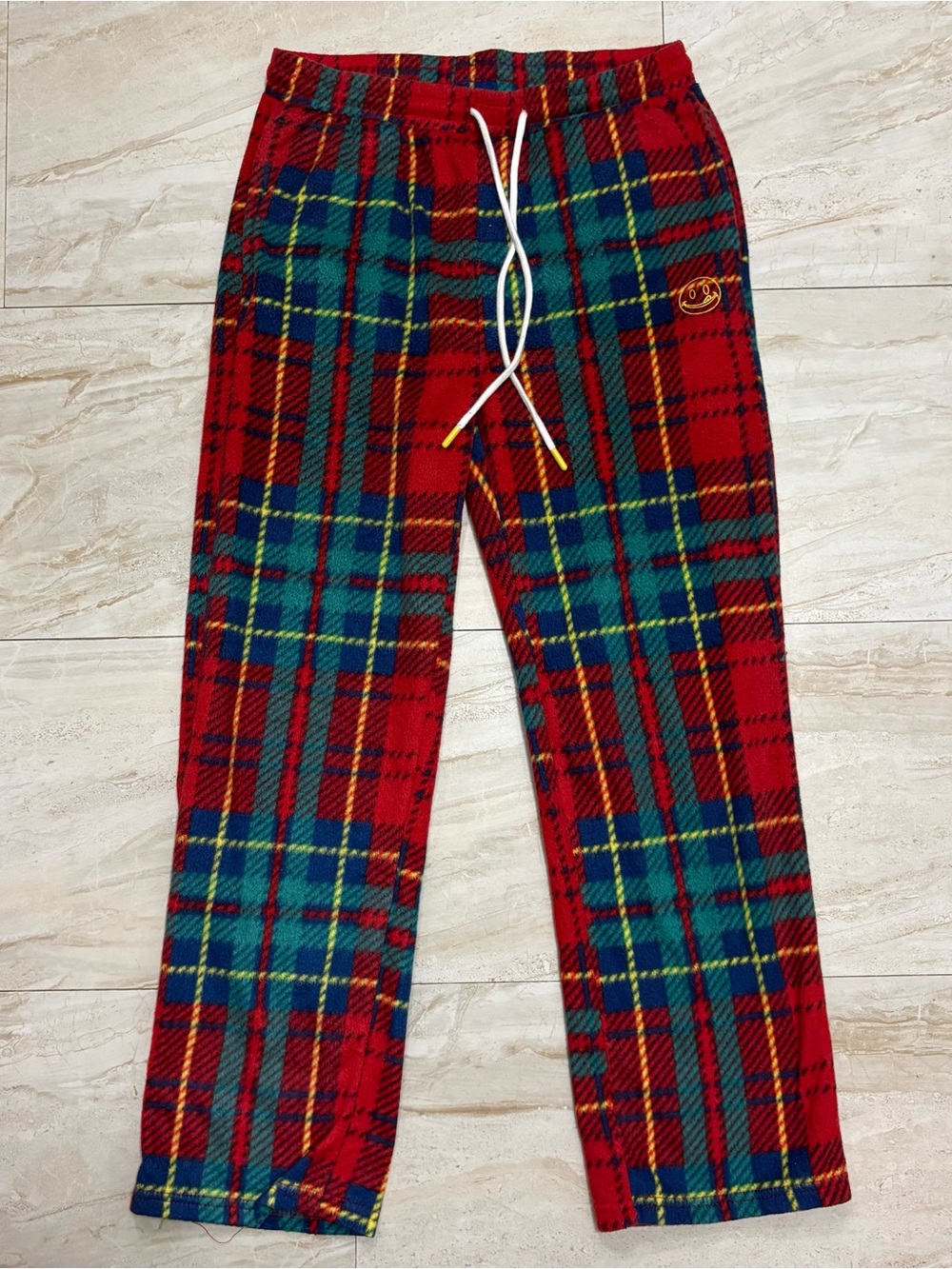 Joe Boxer Men's Medium Red Tartan Plaid Fleece Pajama Pants